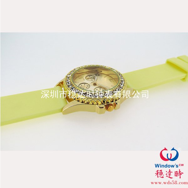 三眼韓版皮帶手表