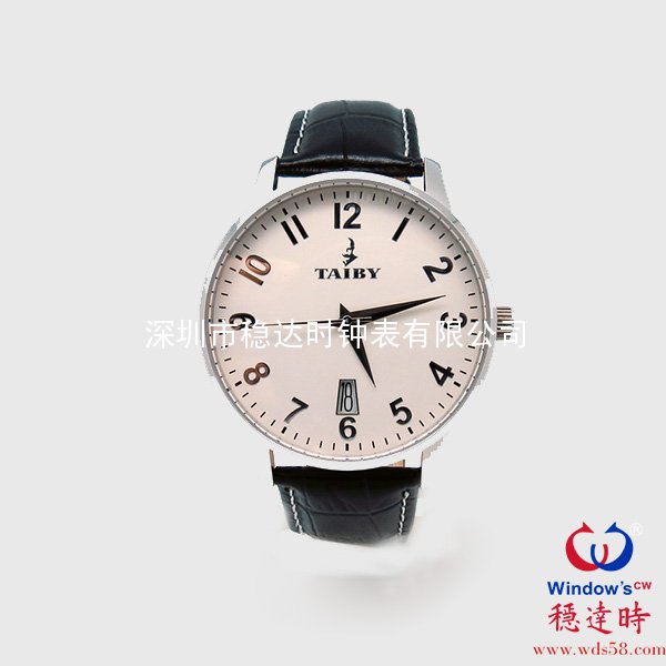 情侶真皮帶不銹鋼紀(jì)念手表