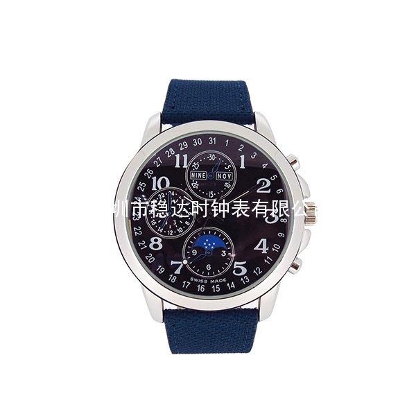 穩(wěn)達時大表面合金殼禮品手表定制