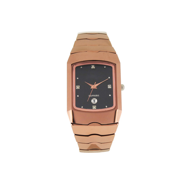 穩(wěn)達(dá)時玫瑰金特色鎢鋼手表定做工廠