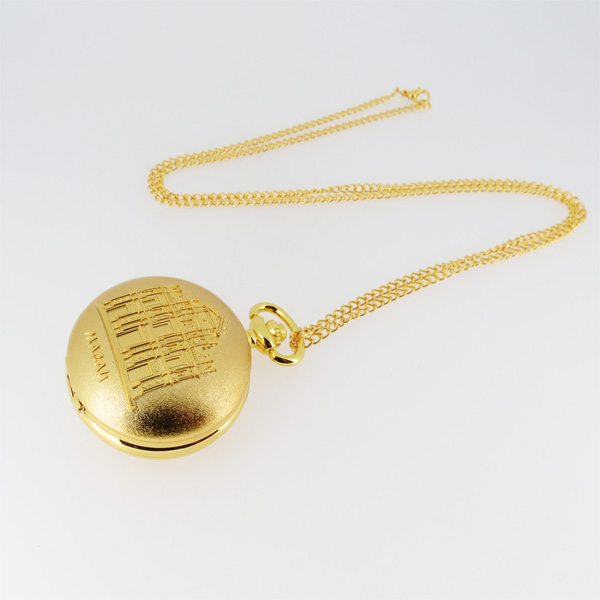 穩(wěn)達時金色龍鳳紀念圖騰懷表定制工廠