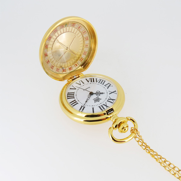 穩(wěn)達時金色龍鳳紀念圖騰懷表定制工廠