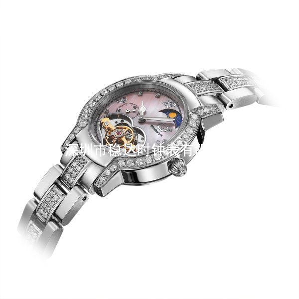 穩(wěn)達(dá)時(shí)專(zhuān)業(yè)定制女士鏤空全自動(dòng)機(jī)械手表定做廠家