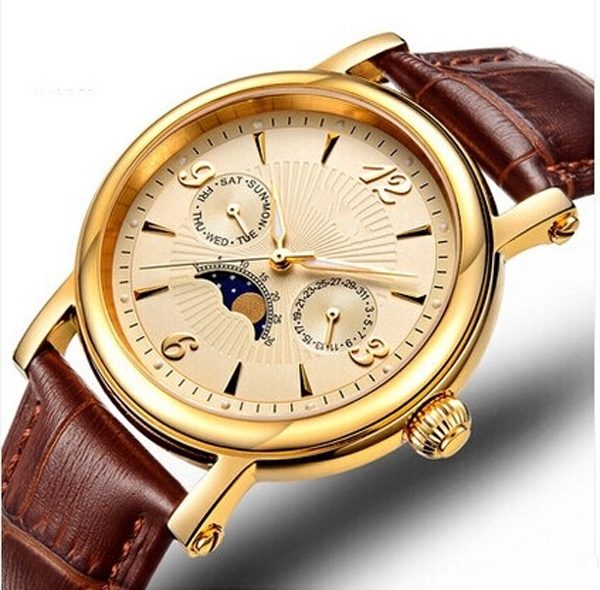 手表定制工廠供應(yīng)經(jīng)典男士多功能商務(wù)機(jī)械手表定制