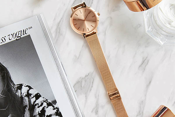 玫瑰金色石英個性腕表批發(fā) 手表廠家穩(wěn)達時批量定制