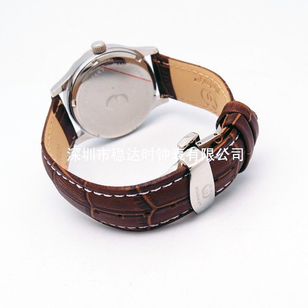 簡約經(jīng)典商務(wù)手表真皮表帶男士手表定制