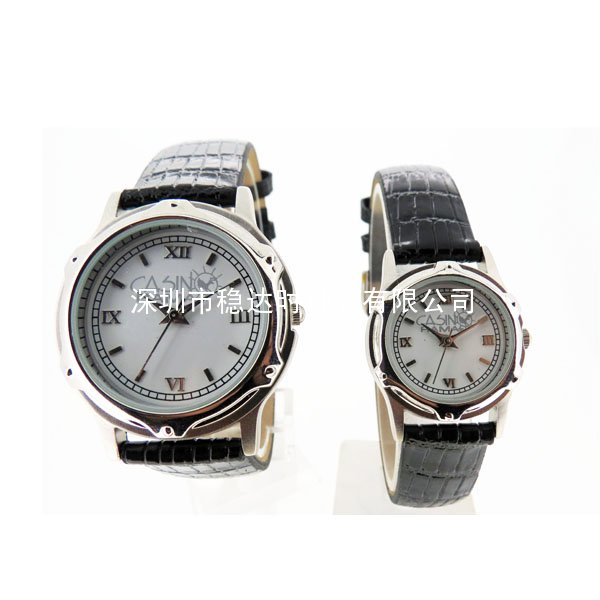 古典簡(jiǎn)約含蓄魅力特色真皮表防水禮品情侶手表定制